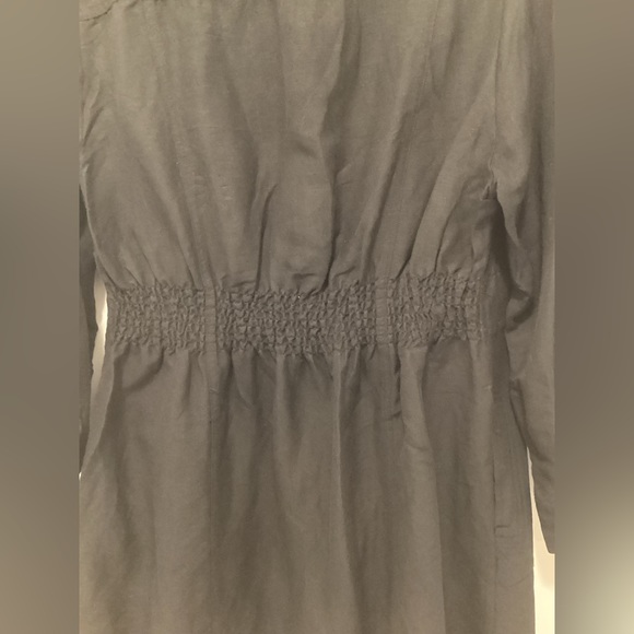 Soft Surroundings Linen Blend Shirt Dress. color Black. Size 1x. - Picture 4 of 5